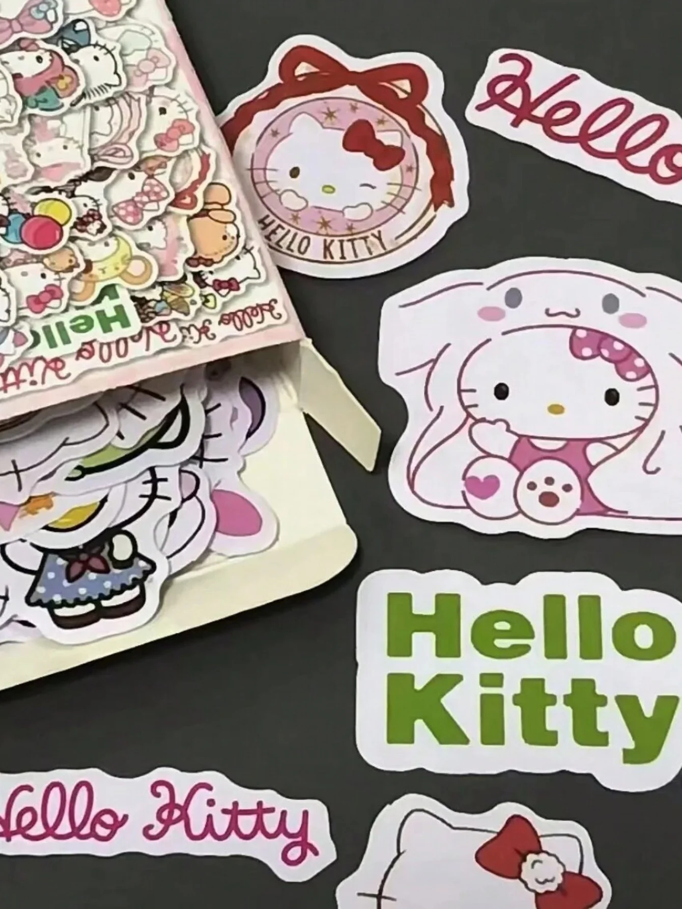 60 قطعة/صندوق ملصقات مرحبا كيتي كورومي سينامورول حساب اليد الكرتون ملصق ديكور ملصق مضاد للمياه هدايا عيد الميلاد #5