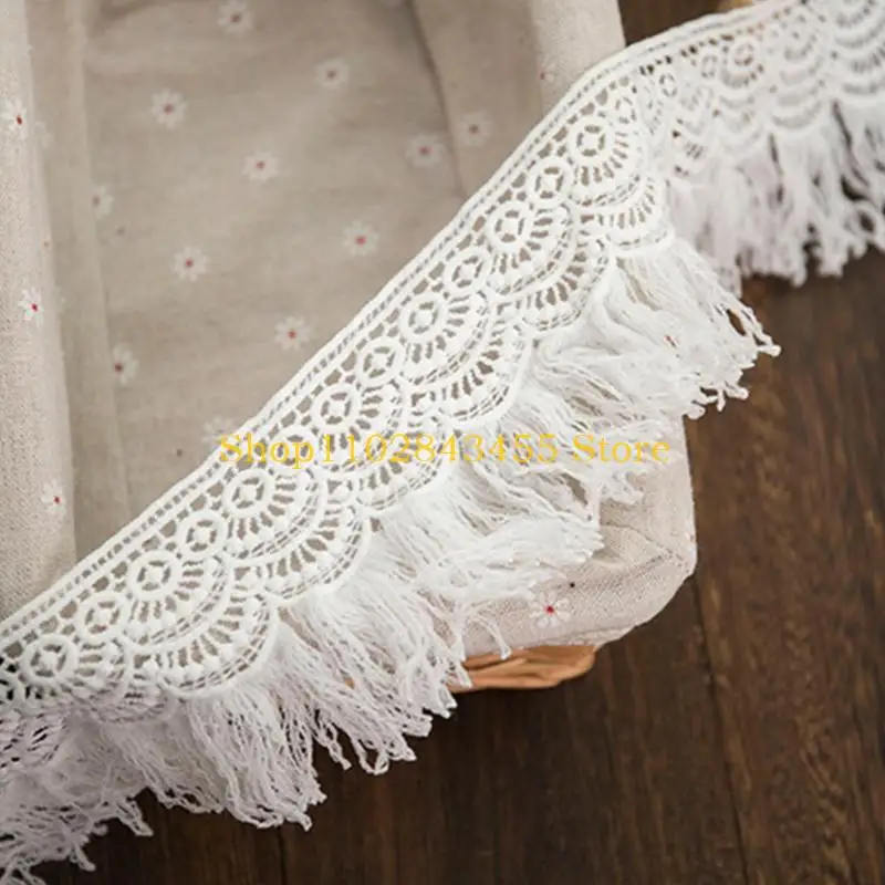 49MC Lace Ribbon Wedding Decoration جميل هدايا تعبئة البوليستر مادة بيضاء