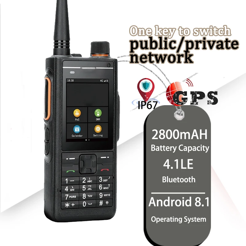 

WIFI Android 8.1 PPT Walkie-Talkie POC zello walkie talkie 4g Network Two Way Radio Walkie Talkie Long Range Recharge