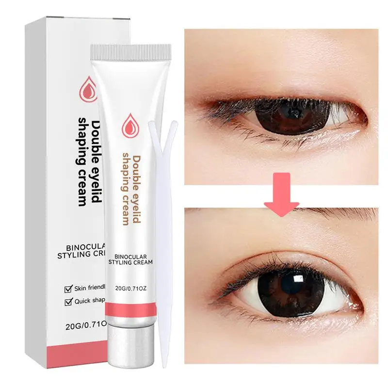 Double Eyelid Styling Cream Double Eyelid shaping Cream 20g Invisible Eyelid Adhesive Cream Eyelid Glue With Y Stick