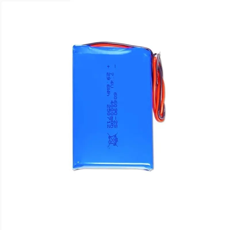 [New] 3pcs for 606090-2S Polymer 7.4V Lithium Battery Pack 4000mAh Fish Finder Power Supply with Protective Board Cable