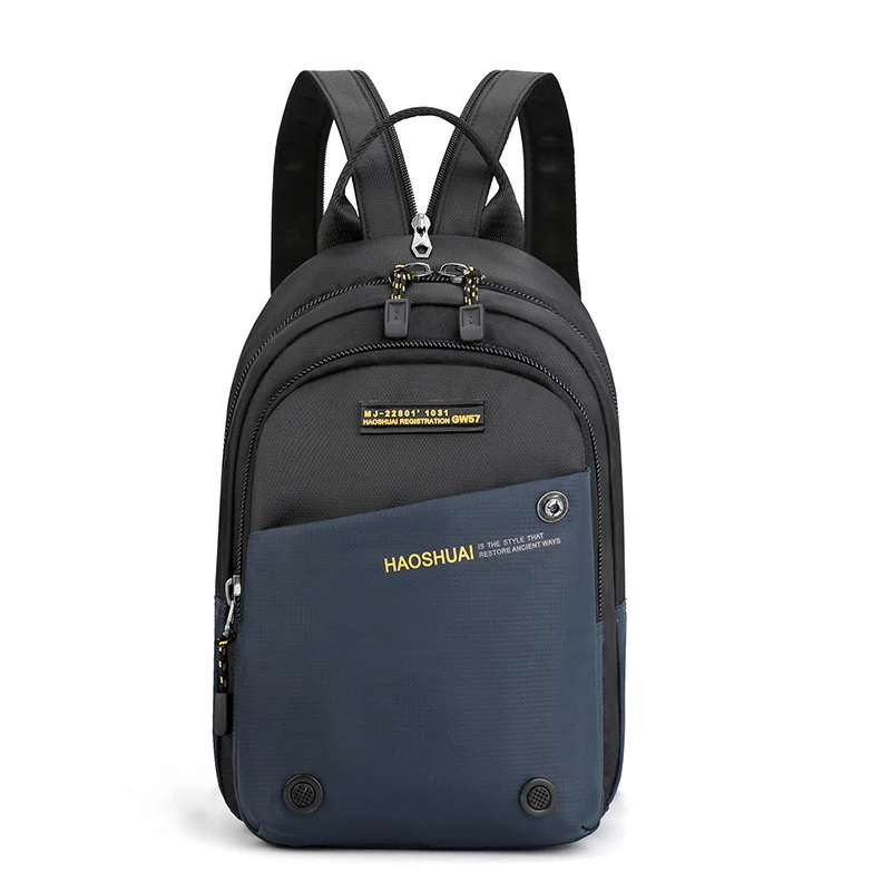 Mochila de Nylon Multiuso para Homens, Mochila Mochila Pequena, Mensageiro, Corpo Cruz, Bolsas Peito, Viagem, Moda, Masculino