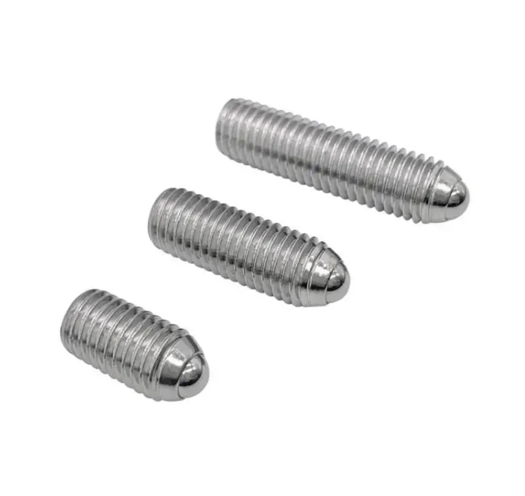 5-10pcs M3 M4 M5 M6 M8 304 stainless steel Hex Socket Allen Spring Ball Plunger Grub Point Set Screw Bolt