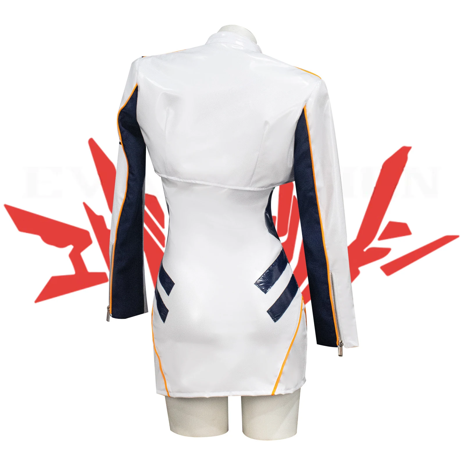 Disfraz de Anime Asuka Ayanami Rei conjunto completo de cuero disfraz de motocicleta traje de 3 uds para mujer personalizado para Halloween