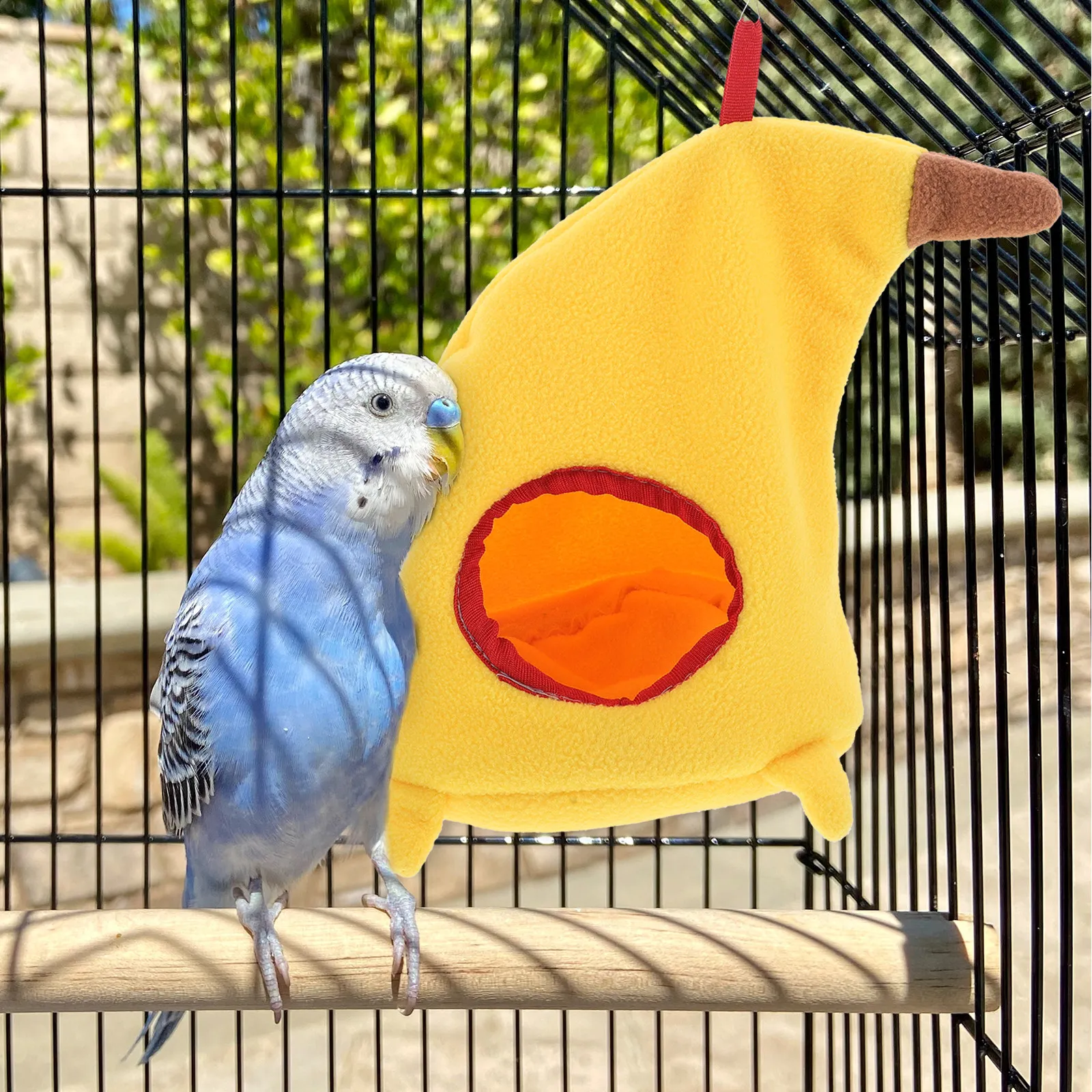 Small Animal Sleeping Pouch Bag Guinea Pigs Chinchilla Hammock Fruit Shaped Warm Banana Cotton Nest Parrot Hanging Bed Cage view 6