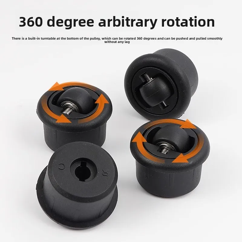 4 Pcs/Lot 360° Free Rotation Hidden Universal Wheel Universal Slotted Push-pull Table Furniture Bottom Silent Directional