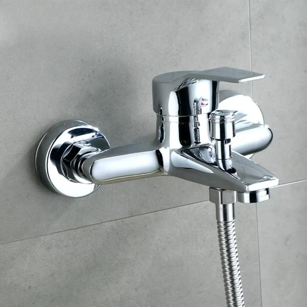 

Three-way Bathroom Shower Faucet Set Shower Set Hot Cold Water Mixer Shower Faucet Handheld Faucet Valve