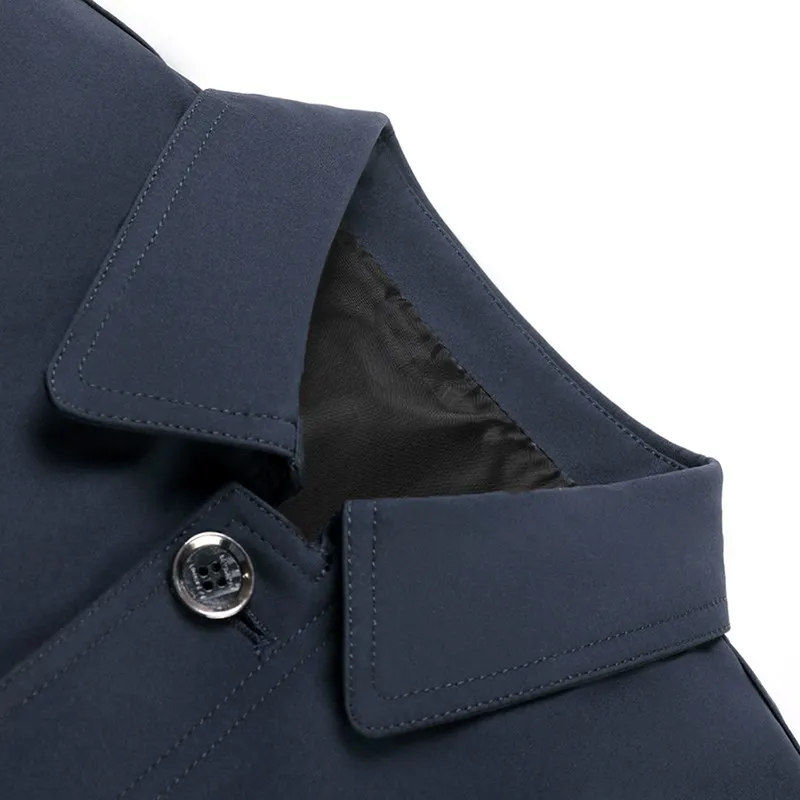 

Маленькая версия Dad Jaet, воротник на пуговицах, рост, мужской весенне-осенний воротник среднего возраста Faion Urban Sle из полиэфирного волокна