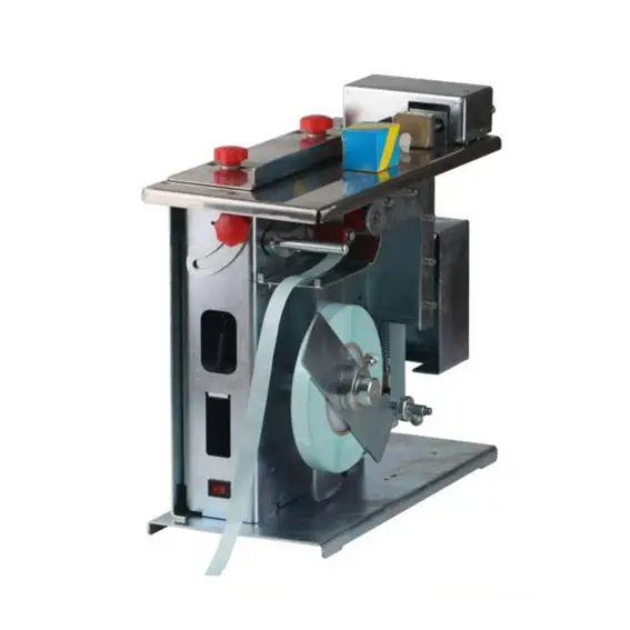 Portable Semi-Automatic Adhesive Sticker Rectangular Carton Box Corner Right Angle Sealing Labeling Machine