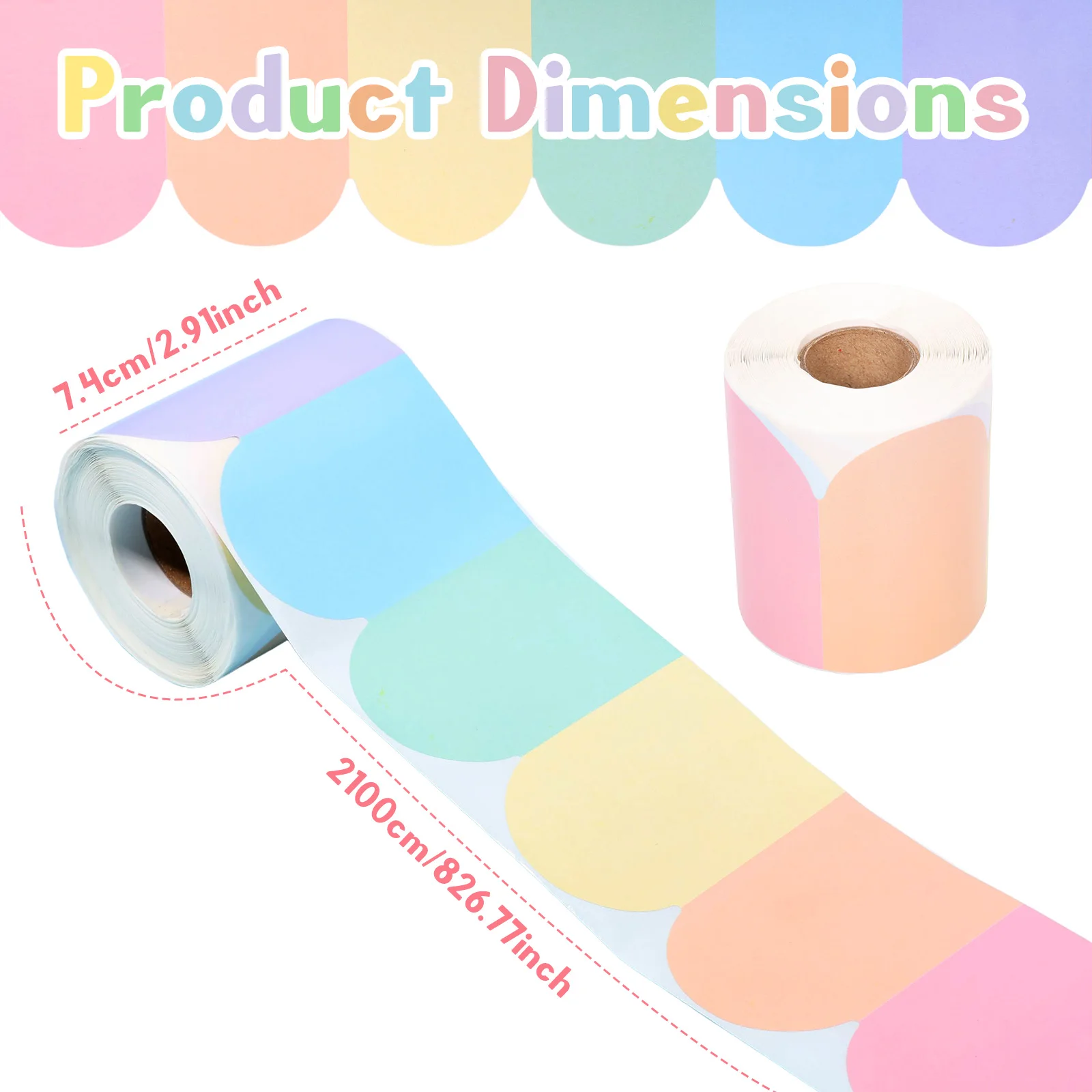 2 Rolls Pastel Bulletin Board Trim Scalloped Poster Border Sticker DIY Wavy Edge Border Trim Roll Wall Decor for Classroom Party