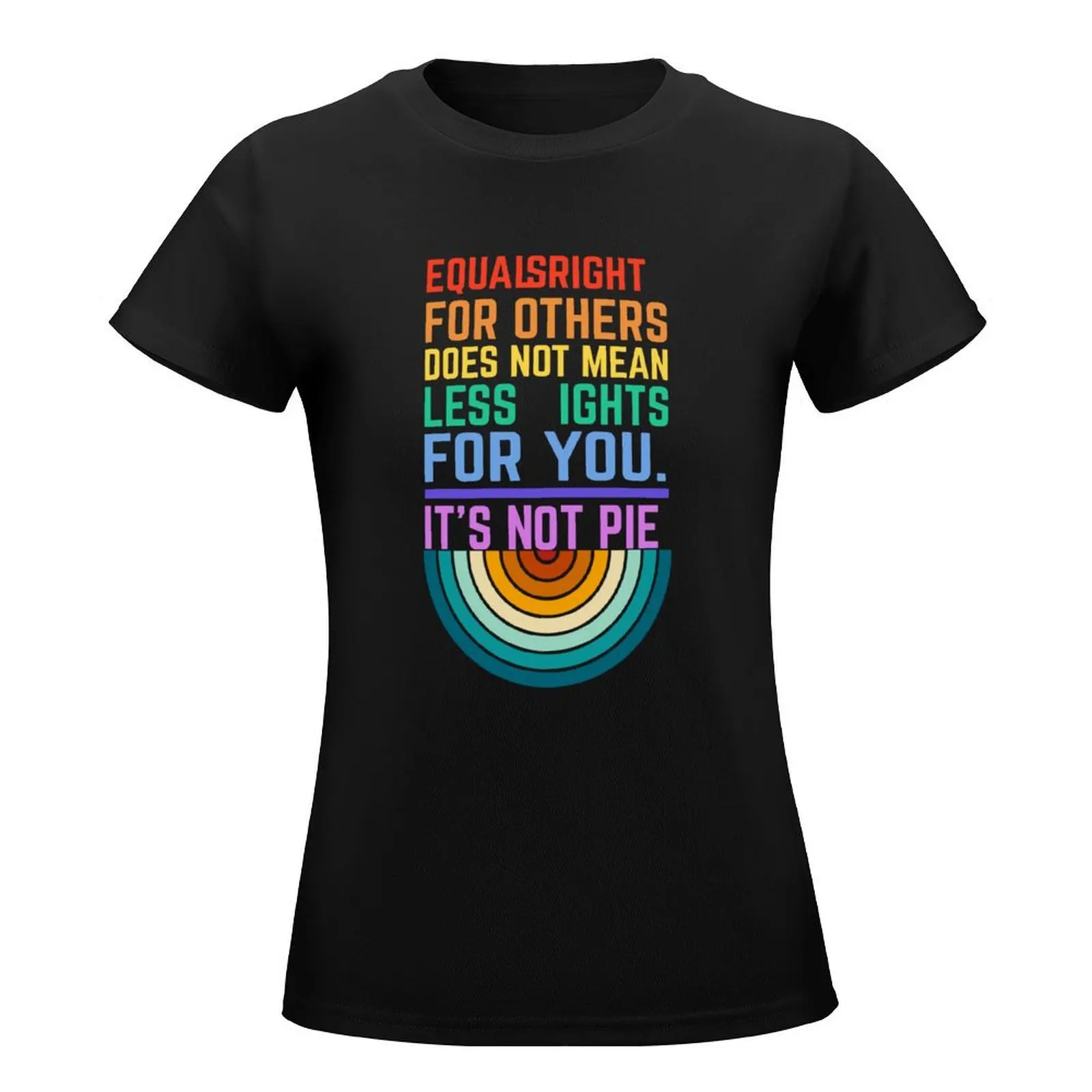 equal rights for others does not mean less rights for you its not pie T-Shirt cute clothes plain Blouse tops Women