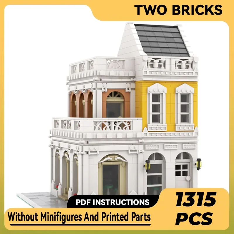 Moc Building Bricks Street View Model Dentist And Coffee Shop Technology Modular Blocks Gift Toys For Children DIY Sets Assembly