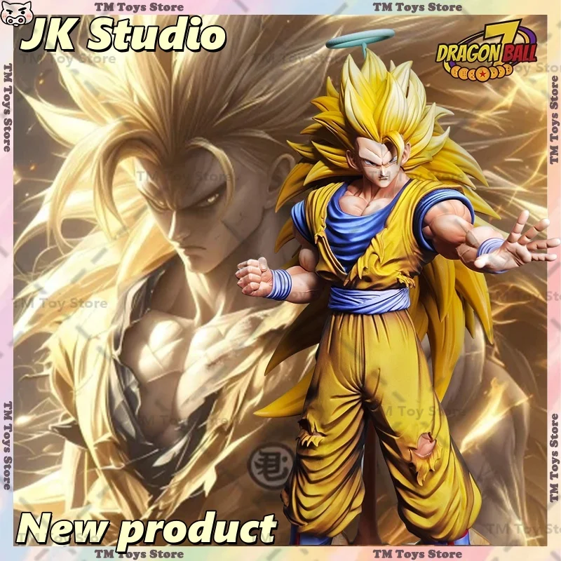 

JK Studio 33 см Dragon Ball Аниме Фигурка Super Saiyan 3 Son Goku Raise Ручная фигурка Коллекция Модель игрушки Рождественский подарок Предпродажа