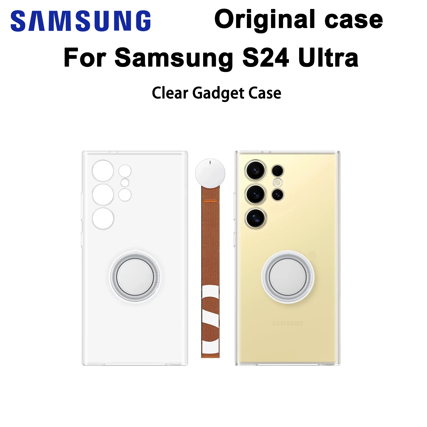 

Оригинальный чехол для Samsung Galaxy S24, ультра прозрачный чехол для гаджета, многофункциональный защитный чехол для телефона, жесткий прочный модный чехол