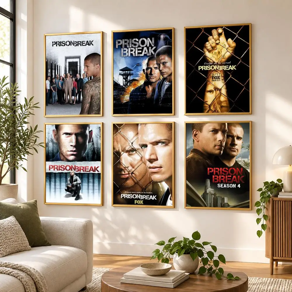 Classic Tv P-Prison Break Poster HD art sticky wall waterproof home living room bedroom bar aesthetic decoration