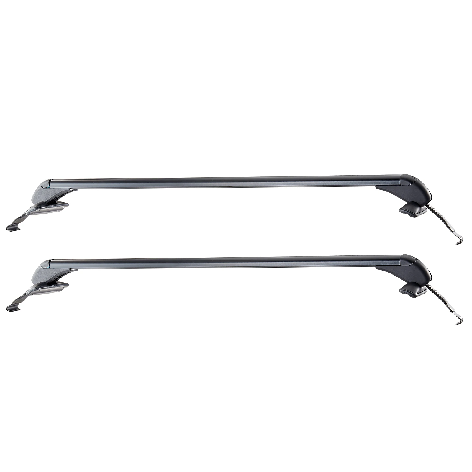 SucceBuy Roof Rack Cross Bars Universal Fit for Naked Roofs Without Raised Rails/Flush Rail/Black Moldings Aluminum Crossbar