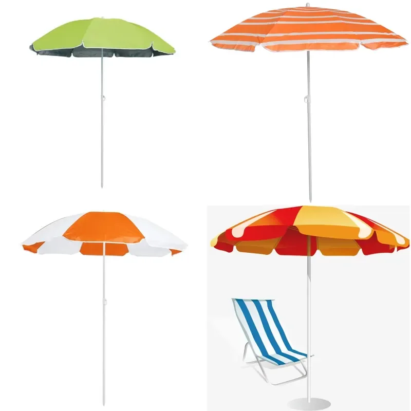 48 Inch Outdoor Advertising Parasol Custom Logo Sun Beach Umbrella