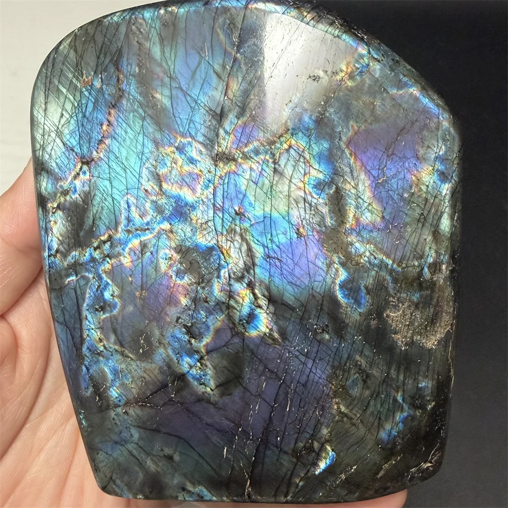 Huge Ornaments Natural Colorful Blue Purple Light Labradorite Specimen Silver Aurora Green Pink Light Labrador Stones Blocks