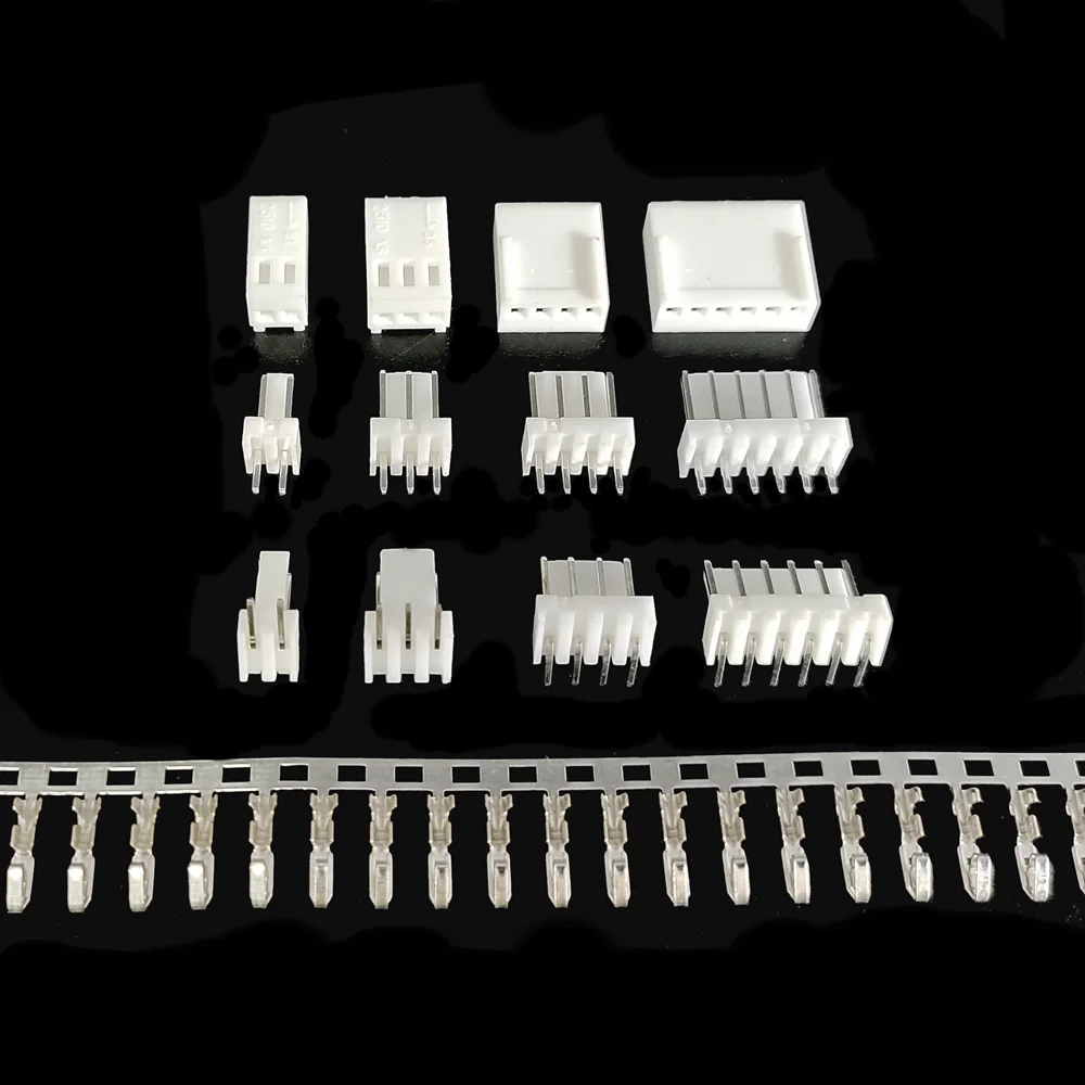 10Sets KF2510 Connector 2.54mm Straight / Curved Pin Header 2/3/4/5/6/7/8/9/10P ( Plug Male + Female + Terminal ) Kit
