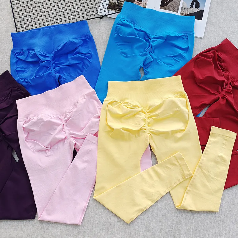 

High-Waisted Peach Butt Lifting Leggings for Women, Elastic Fitness Pants for Running Training and Yoga