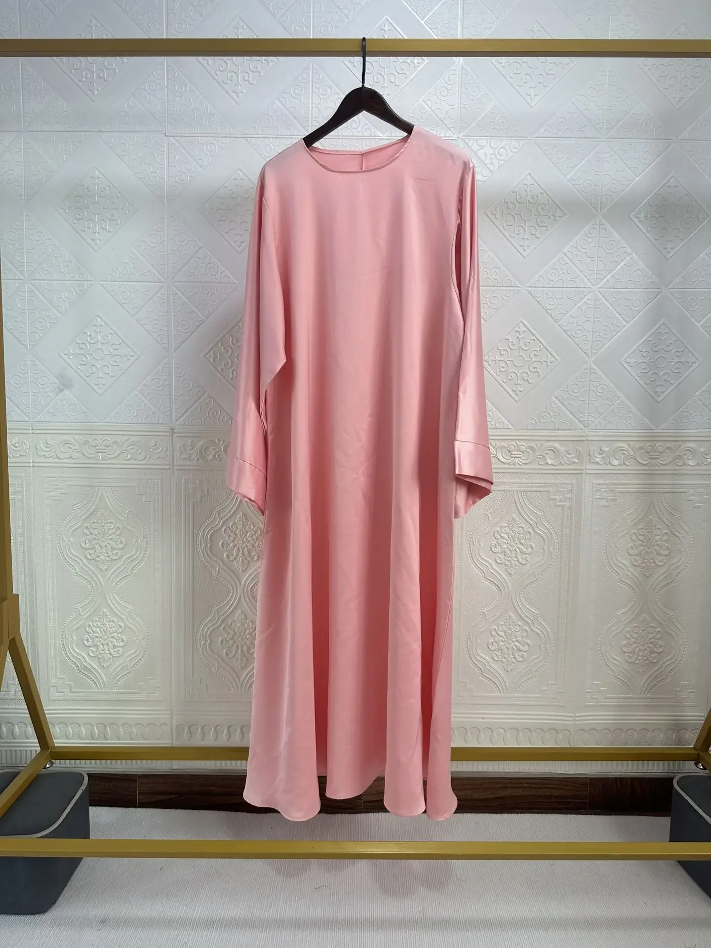 2025 New Abaya for Elegant Women Muslim Casual Plain Prayer Long Sleeve Maxi Dress Turkey Dubai Kaftan Islamic Eid Ramadan Gown