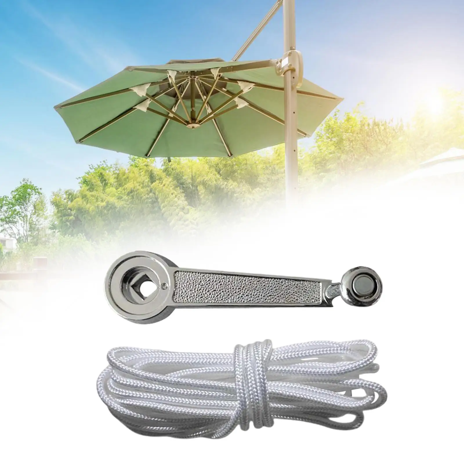 Patio Umbrella Crank Handle Universal Heavy Duty Holder Parts Handle Arm for Courtyard Outdoor Parasol Patio Picnic Beach