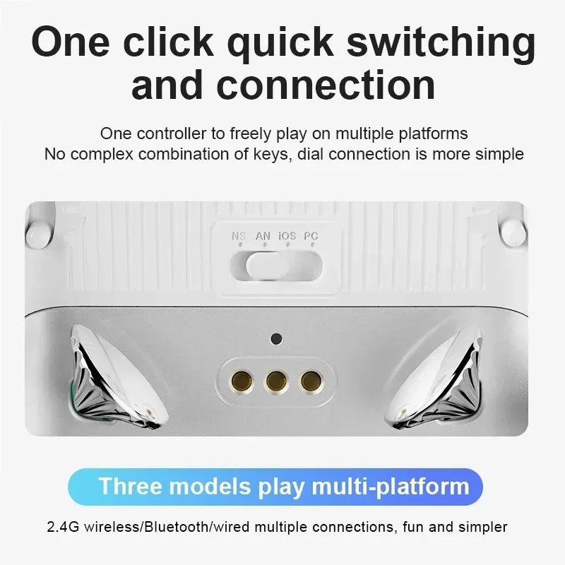 عصا التحكم Aolion K20 TMR للتبديل 2/Switch RGB وحدة تحكم الألعاب اللاسلكية مع جهاز شحن قاعة الألعاب الزناد للكمبيوتر/الهاتف