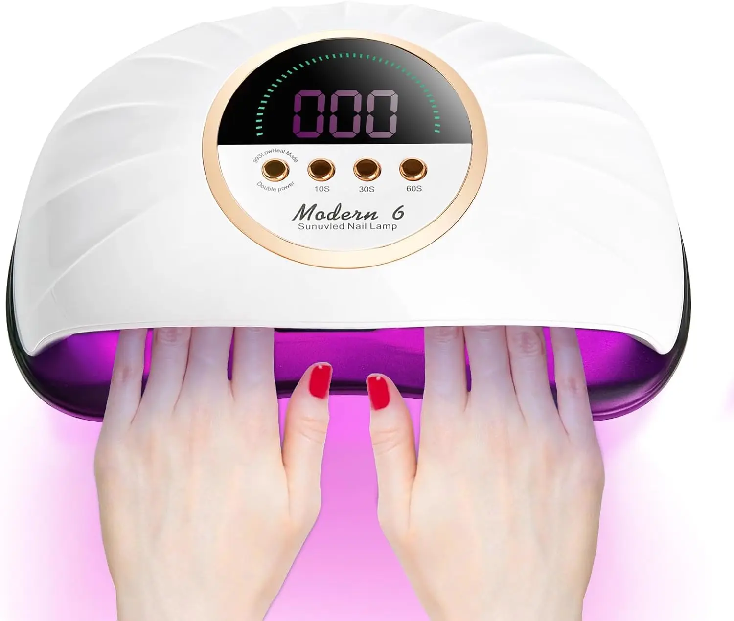 

Professional 268W LED UV Nail Lamp, 4-Timer Auto Sensor, Large Space for 2 Hands, 69 LED Beads, Gel Nail Dryer for Salon & Home