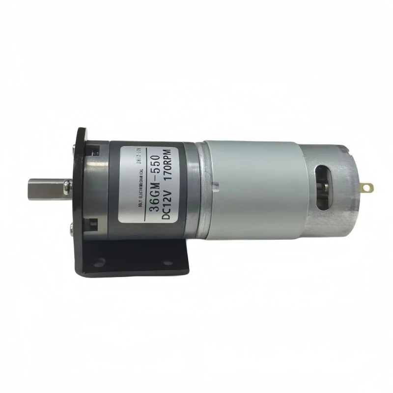 Miniature speed-regulating high-torque motor, DC deceleration motor 36GM-550, adjustable speed from 12V to 24V