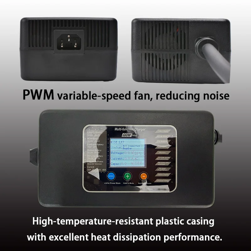 3-15V/3-30V 40A 30A 20A Voltage Current Adjustable Lifepo4 Li-ion battery Charger 4S-8S 12V 14.6V 29.2V Anti-polarity protection