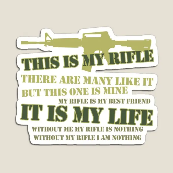 This Is My Rifle Rifle Creed  Magnet Holder Children  Decor Funny Cute for Fridge Organizer Home Refrigerator Toy Stickers