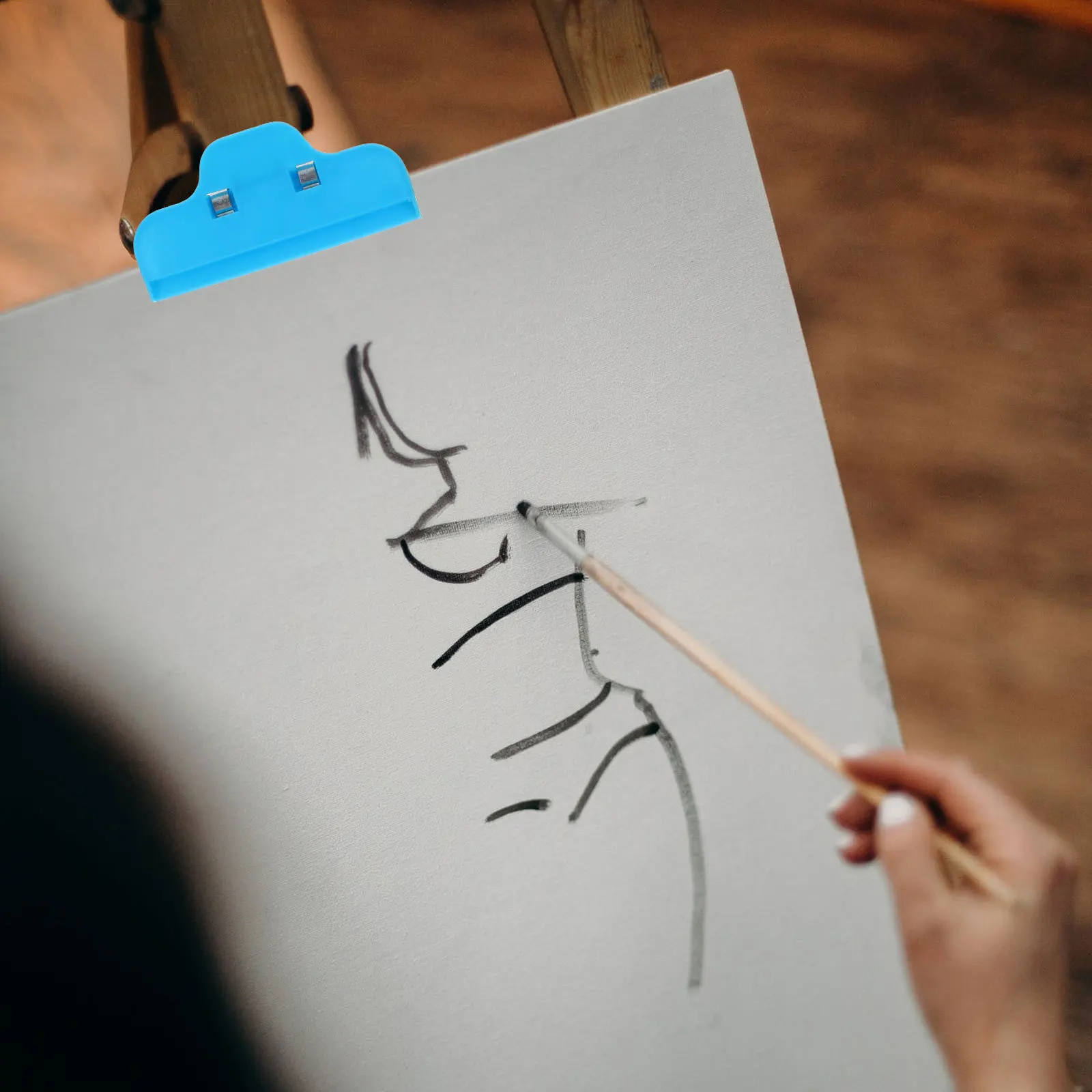 4 pçs clipes de prancheta de desenho clipe de pasta de plástico prático clipes de pintura esboço grampos de documentos de papel braçadeira de pasta de plástico