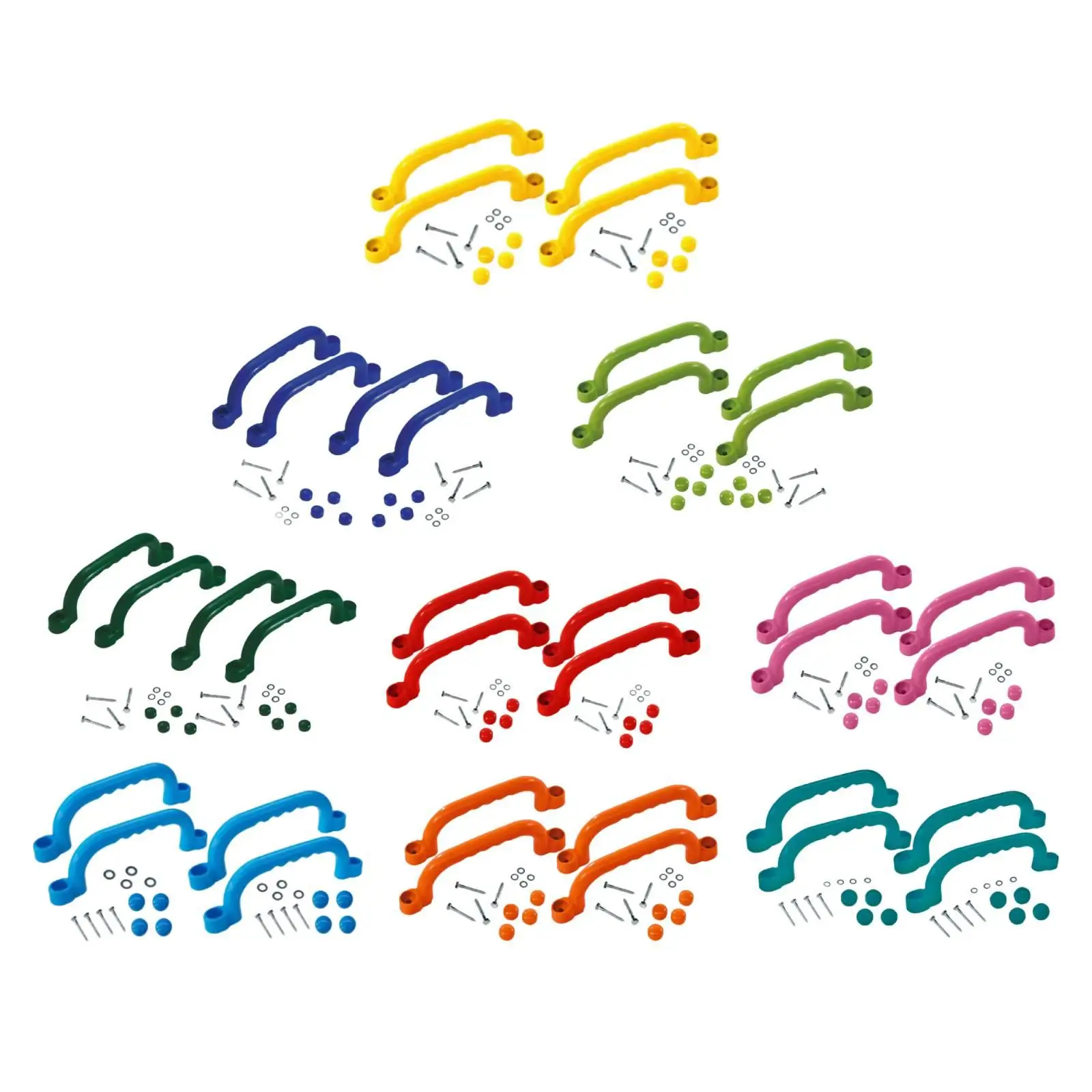 4 Pieces Climbing Handles Grips Swingset Attachments Children Outdoor Playground Accessories Park