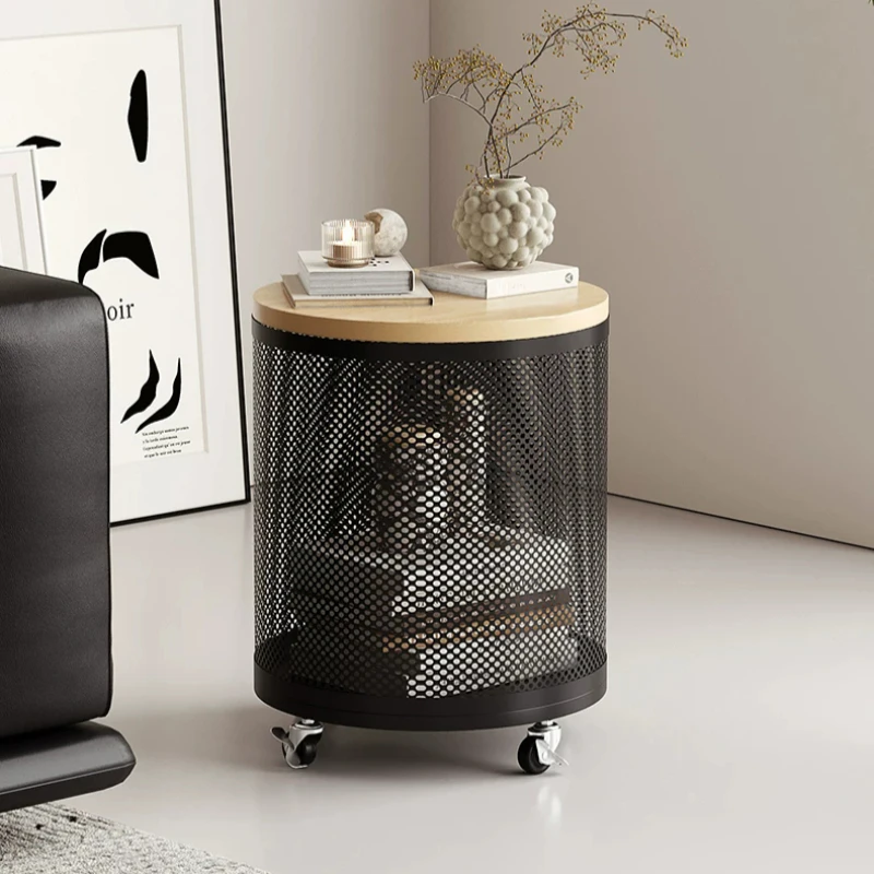 Luxury Metal End Tables Storage Modern Side Round End Tables Entryway Living Room Tavolino Da Divano Space Saving Furniture
