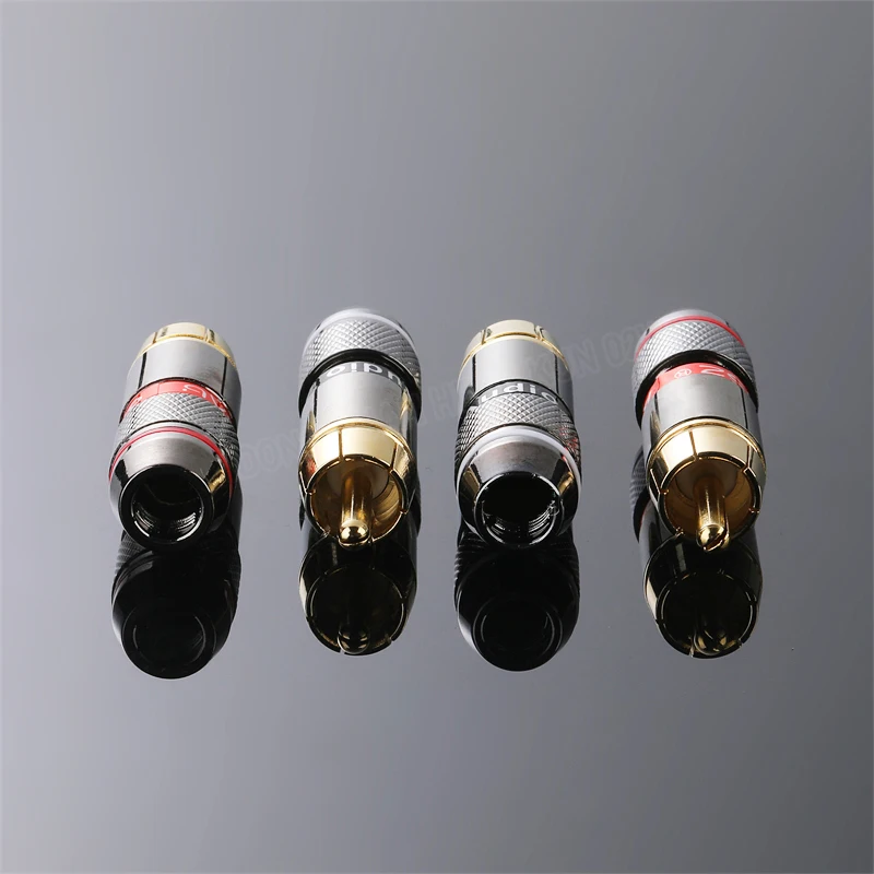 High Fidelity Vergulde Rca Adapter Diy Audio Box Plug Dvd Microfoon Audio Socket Audio Signaal Kabel Connector