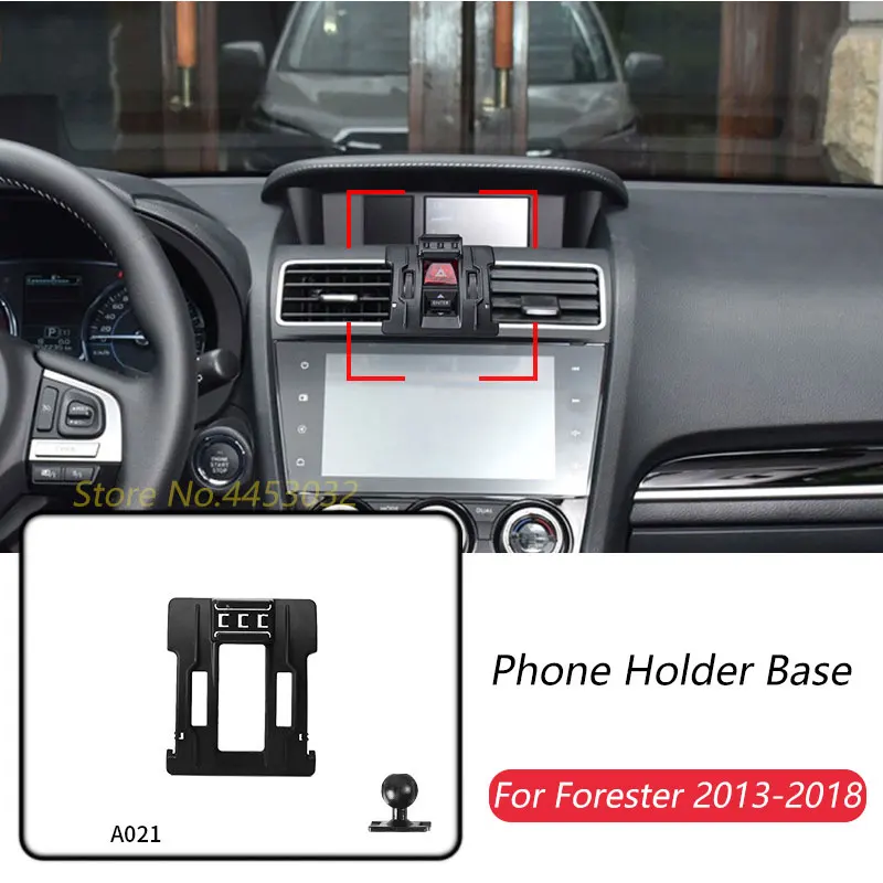 Base de soporte de teléfono para coche, soportes especiales para Subaru Forester 2013-2018, Base de salida de aire fija, accesorios, cabeza de bola de 17mm
