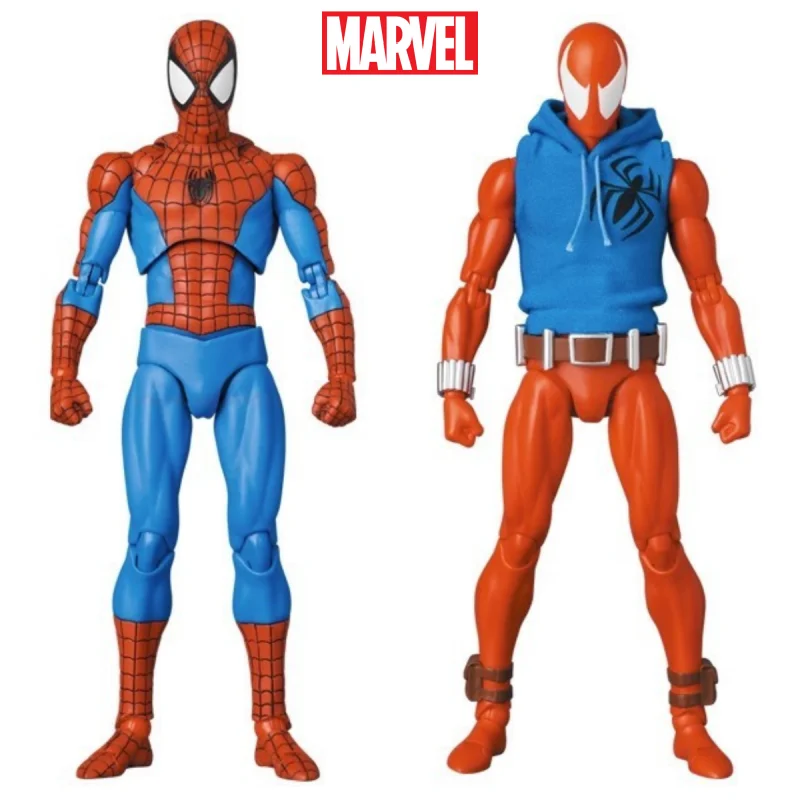 

15cm Medicom Spider Man Anime Figure Mafex185 Mafex186 Scarlet Spiderman Figurine Pvc Statue Model Doll Room Decoration Toy Gift