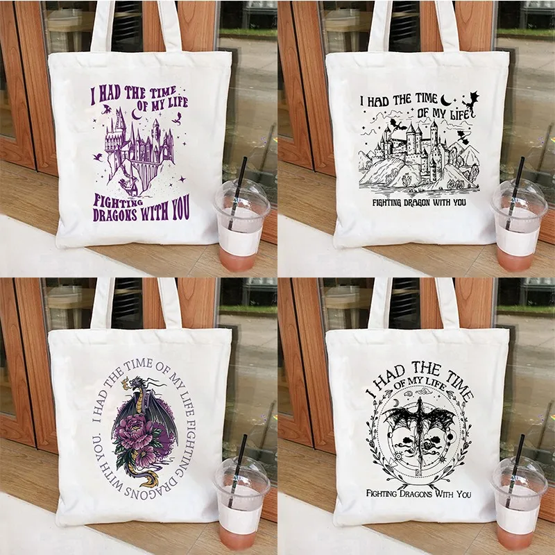 

I Had The Time of My Life Canvas Tote Bag Cosmetic Bag Large Shopping Bags Makeup Bag Shoulder Handbag Eco Girl Handbags