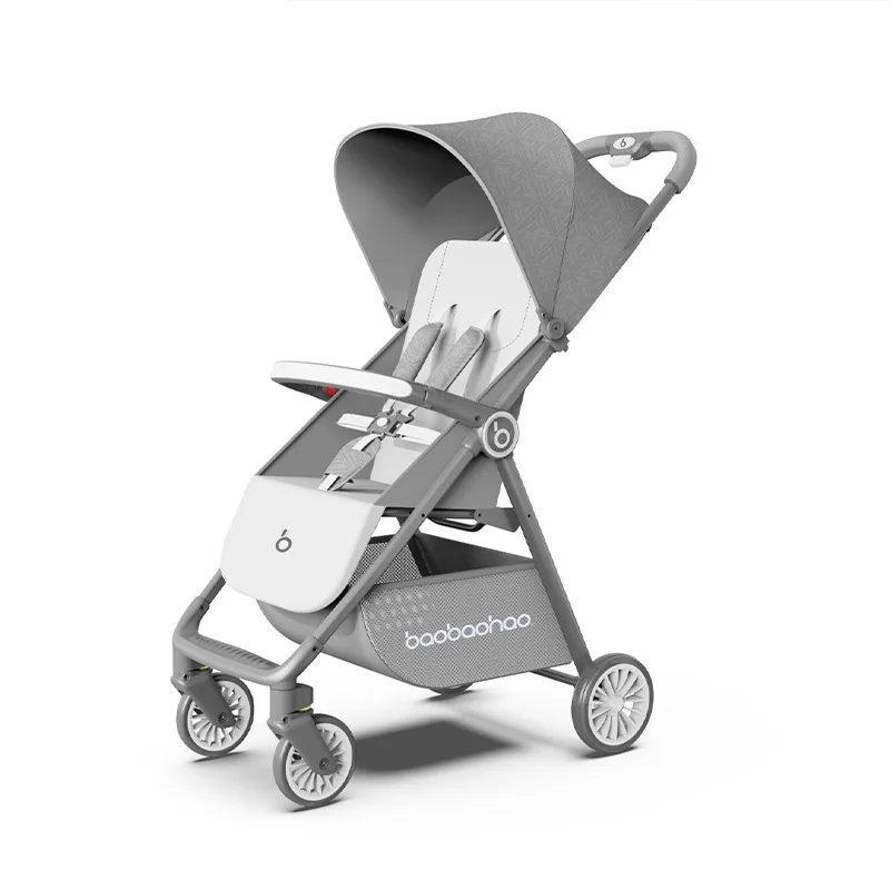 عربة أطفال خفيفة الوزن وقابلة للطي مناسبة يمكن الجلوس أو الاستلقاء بنقرة واحدة عربة جيب قابلة للطي لعمر 0-3 سنوات #2