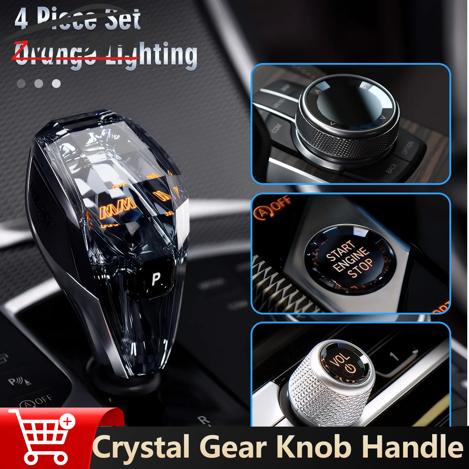 4 Piece Set Crystal…