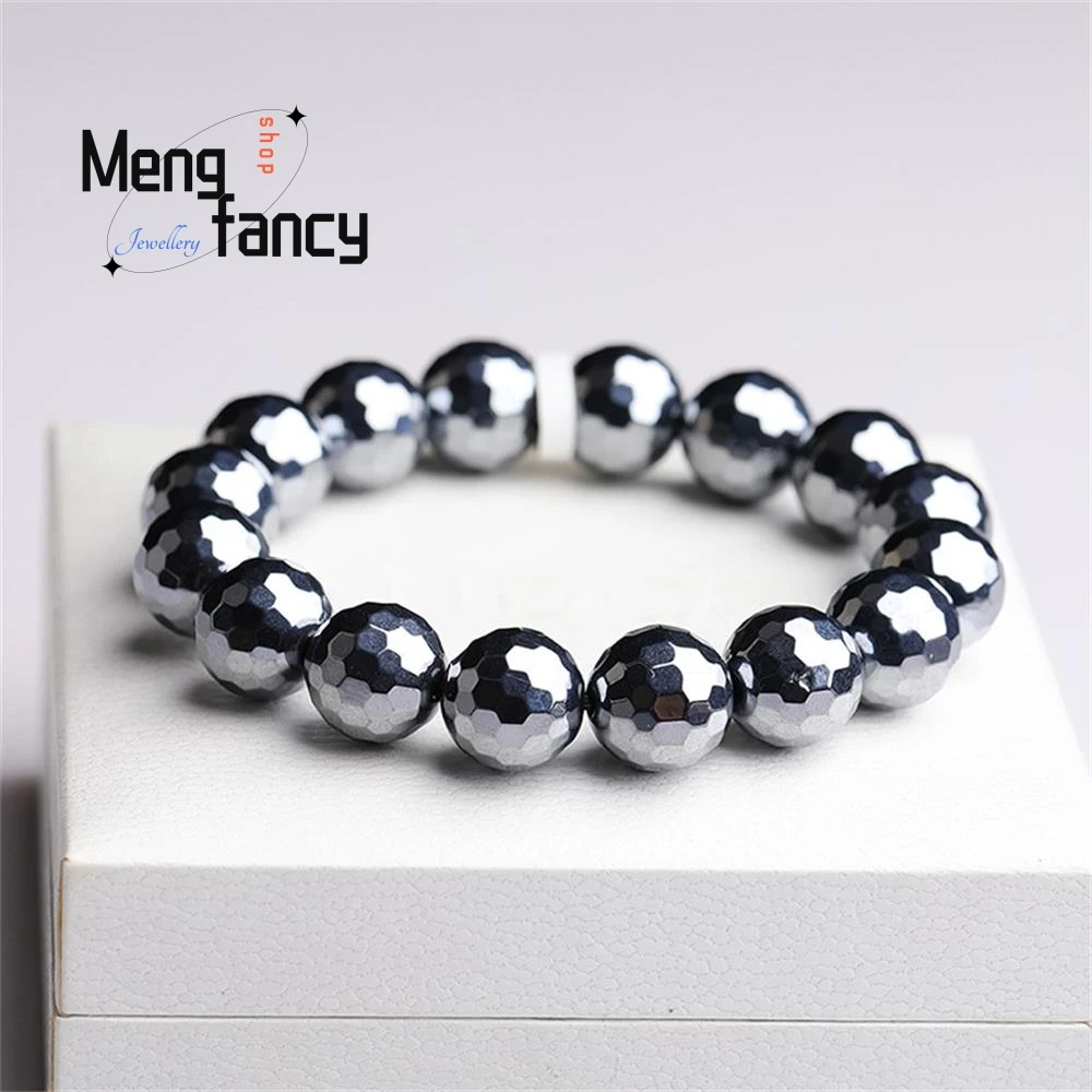 Terahertz Diamond cut 6-12mm Polysilicon Hot & Cold Dual Effect Bracelet Natural Exquisite Fashion Elegant Jewelry Holiday Gifts