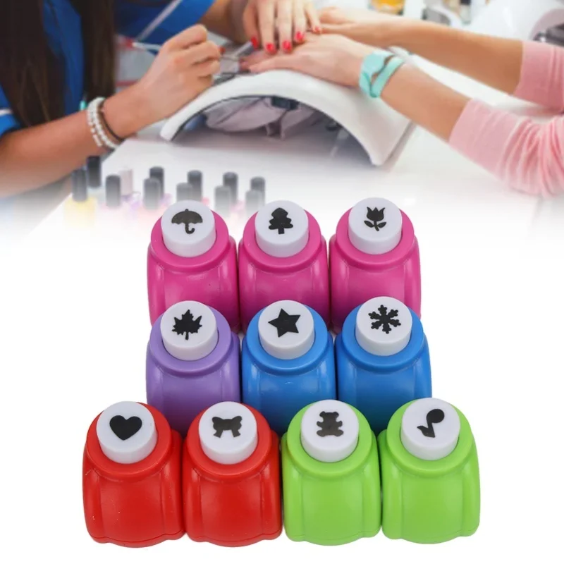 10-teiliger Locher mit verschiedenen Mustern, einfache Bedienung, multifunktionales tragbares Locher-Bastelset