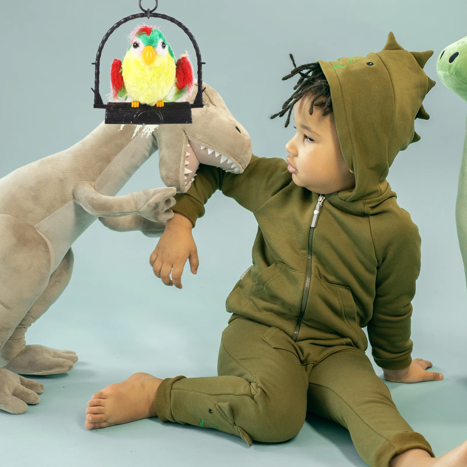 

1pc Electric Recording Parrot Hanging Bird Talking For Kids Early Learning Educational Animal Imitation Playtime Bedroom Decor