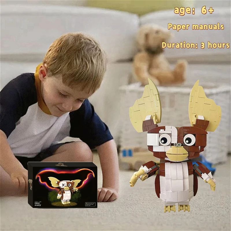 Moc Game Character Gremlinsed Gizmoes Action Figure Elves Building Blocks Comedy Horror Film Brickheadz Halloween Gift Kids Toy