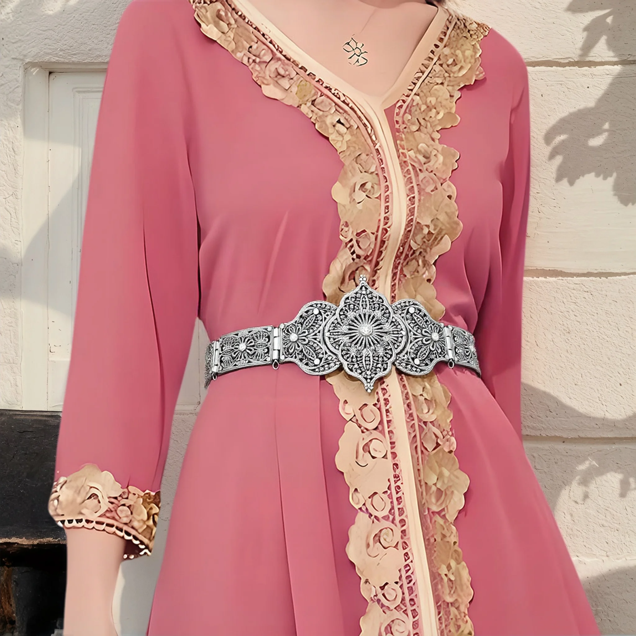 

Ретро серебряный цвет кавказский пояс для женщин красный зеленый кристалл османские свадебные украшения круглый турецкий металлический пояс для платья