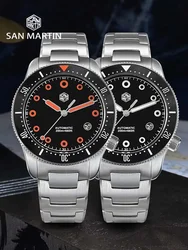 San Martin SN0142 39.5mm Diver Watch Japan YN55 Automatic Mechanical Sapphire Crystal 200M Waterproof Luminous Ceramic Bezel