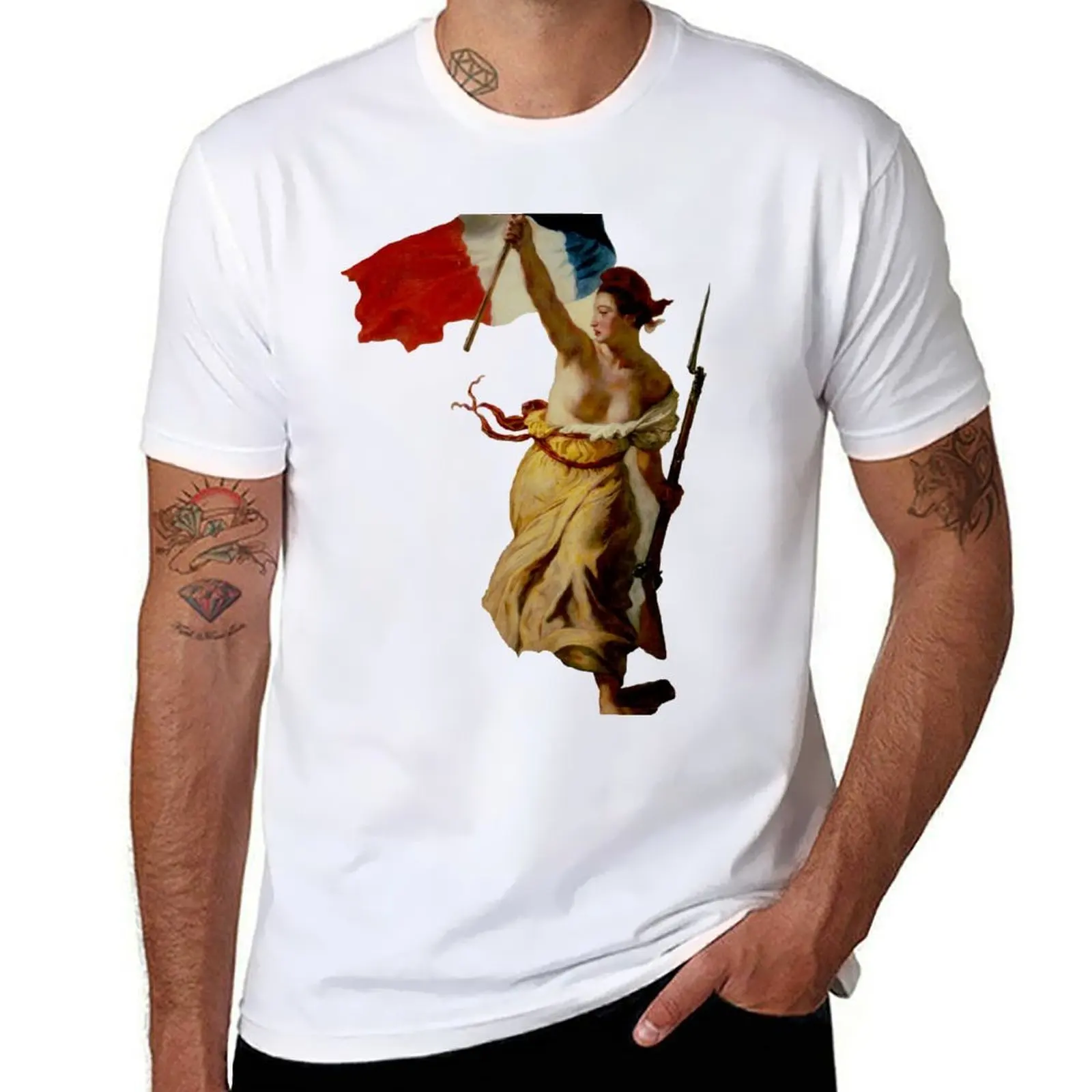 

La Liberté guidant le peuple – Liberty Leading the People – Eugène Delacroix T-Shirt t shirts for man pack white T-Shirt