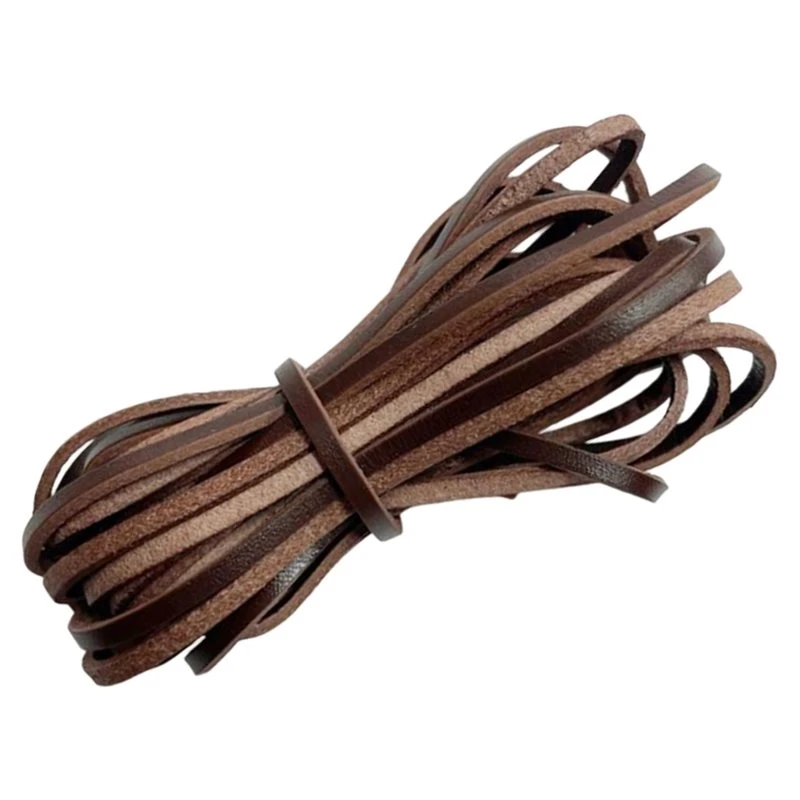DIY Craft Supplies-Flat Cord For Jewelry Making,1/8 PU String, 10 Meter Length With Smooth And Suede Sides For