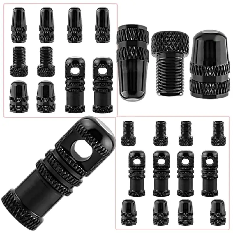 

R6FE Aluminium Alloys Valves Stem Caps Set Strong Sealing Tubeless Tire Valves Caps