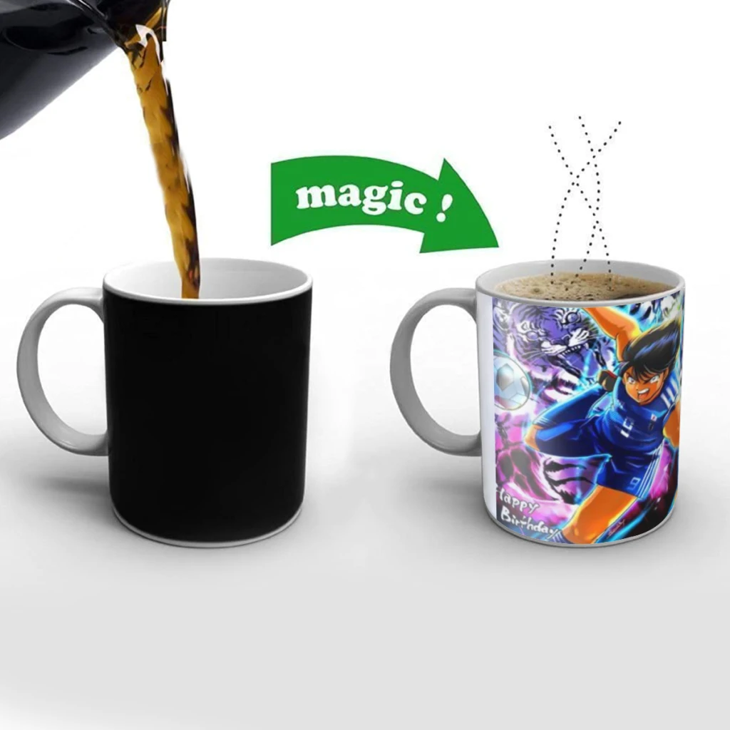 C-Captain_Tsubasa Cartoon Free shipping Magic Color Changing Ceramic Coffee Mug Cup Friends Gift